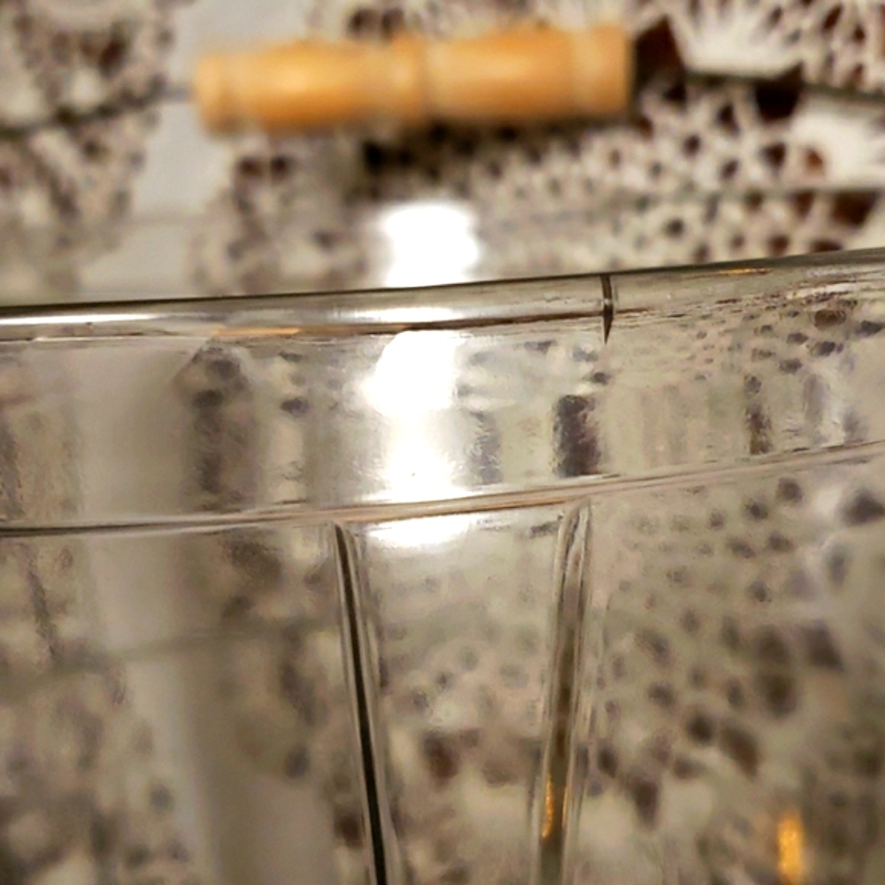 Ice Bucket Vintage Anchor Hocking Clear Glass‎ Bushel Basket - Picture 7 of 10